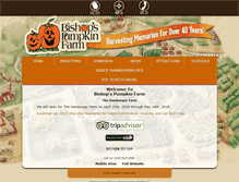Tablet Screenshot of bishopspumpkinfarm.com